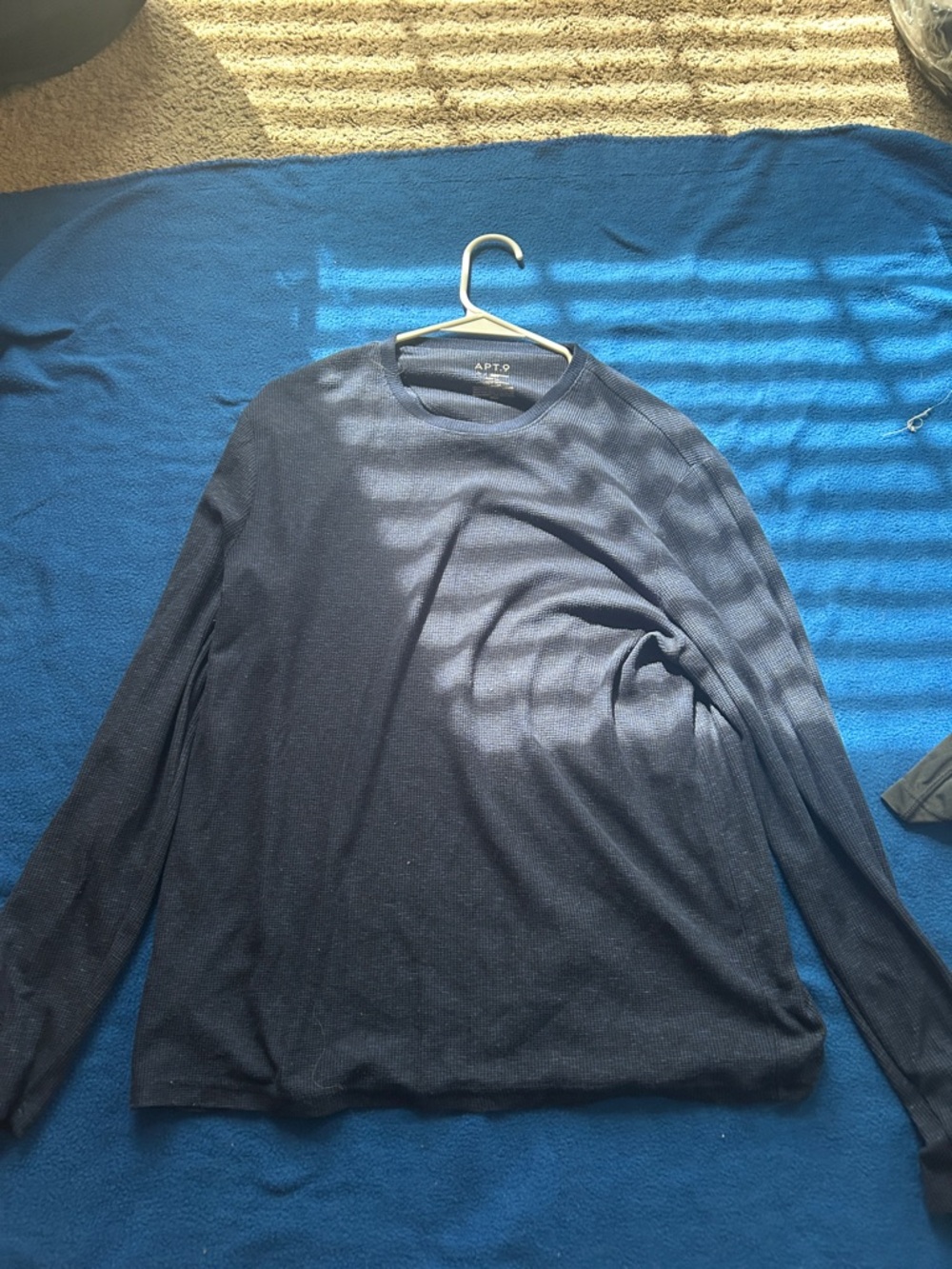 Apt. 9 Men's Long-Sleeve Crew Neck Shirt - Navy Blue